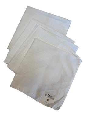 Fieldcrest Royal Velvet Set of 4 Dinner Napkins White linen